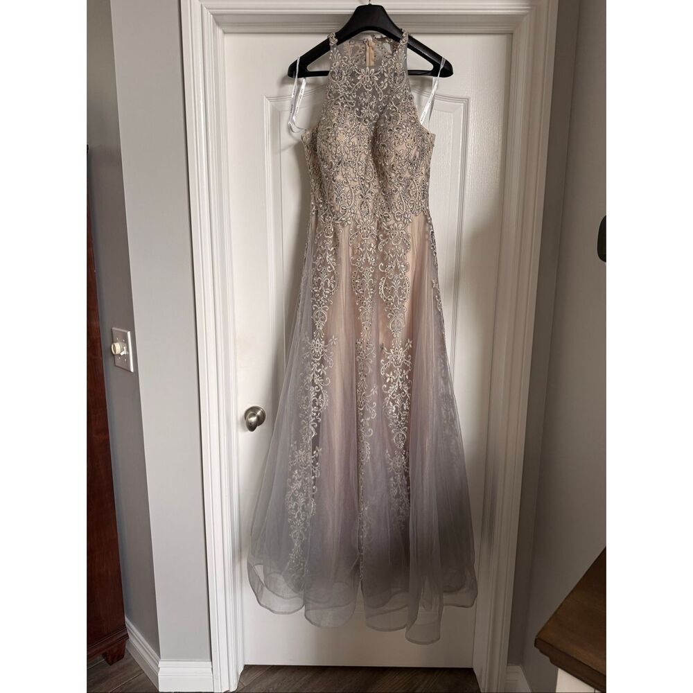 Jovani Lace Embroidered Tulle Gown Aize 12